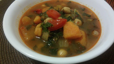 Chunky Sweet Potato and Chickpea Soup